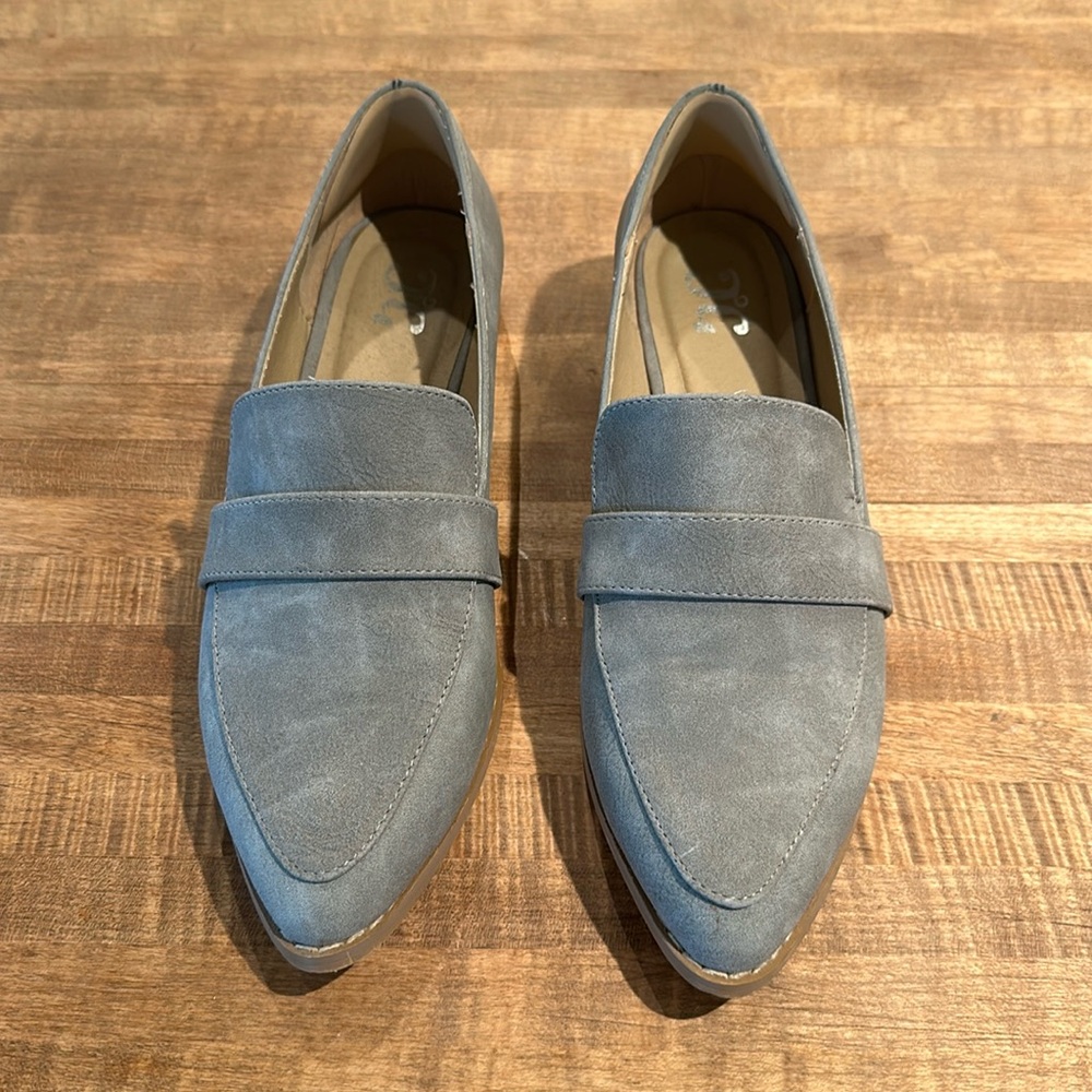 Grey loafers